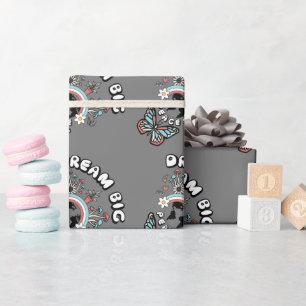 Vlinders en paddenstoelen Droom Grote positieve in Cadeaupapier