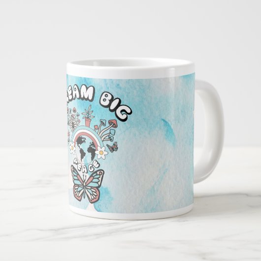 Vlinders en paddenstoelen Droom Grote positieve in Grote Koffiekop (Voorkant rechts)