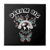 Vlinders en paddenstoelen Droom Grote positieve in Tegeltje (Voorkant)