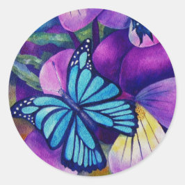 Vlinders en Panseys Stickers