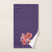 Vlinders en papaverbloemen bad handdoek (Handdoek)
