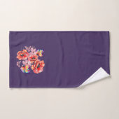 Vlinders en papaverbloemen bad handdoek (Handdoek)