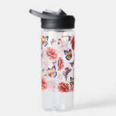 Vlinders en papaverbloemen waterfles (Rechts)