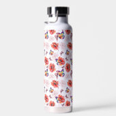 Vlinders en papaverbloemen waterfles (Rechts)