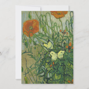 Vlinders en papavers   Vincent van Gogh