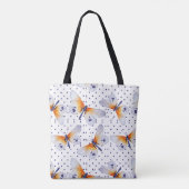 Vlinders en polka dot tote bag (Achterkant)