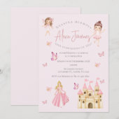 Vlinders en prinsessen 1e verjaardag in het Spaans Kaart (Voorkant / Achterkant)