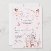 Vlinders en prinsessen 3e verjaardag in het Spaans Kaart (Voorkant)