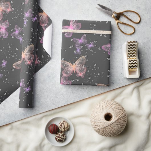 Vlinders en regendruppels cadeaupapier (Crafts)