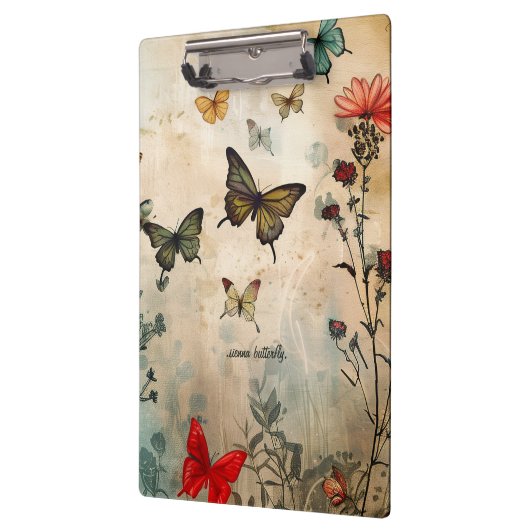 Vlinders en Rode Hart Klembord (Links)