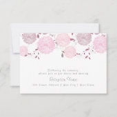 Vlinders en roze chrysanten receptie kaart (Voorkant)