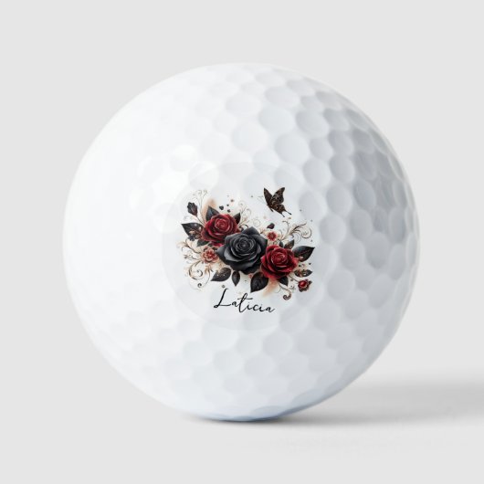 Vlinders en Rozen Golfballen (Voorkant)