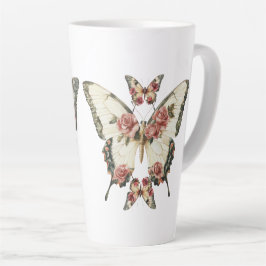 Vlinders en Rozen Latte Mok