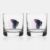 Vlinders en Rozen Whisky Glas (Voorkant)