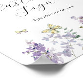 Vlinders en Sering Custom Tekst Bord Poster (Hoek)