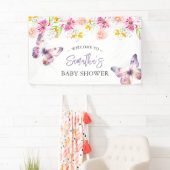 Vlinders en slaapliedjes Baby shower Teken Spandoek (Insitu)