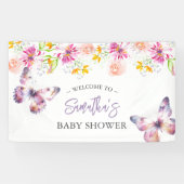 Vlinders en slaapliedjes Baby shower Teken Spandoek (Horizontaal)