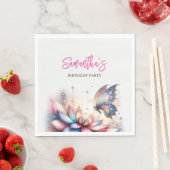 Vlinders en slaapliedjes Baby shower Waterverf Servet (Insitu)