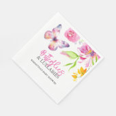 Vlinders en slaapliedjes Baby shower Waterverf Servet (Hoek)