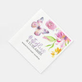 Vlinders en slaapliedjes Baby shower Waterverf Servet (Hoek)