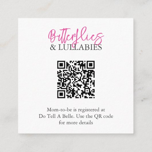 Vlinders en slaapliedjes Register Informatiekaartje (Achterkant)