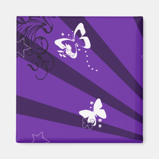 Vlinders en sterren 6 magneet (Voorkant)