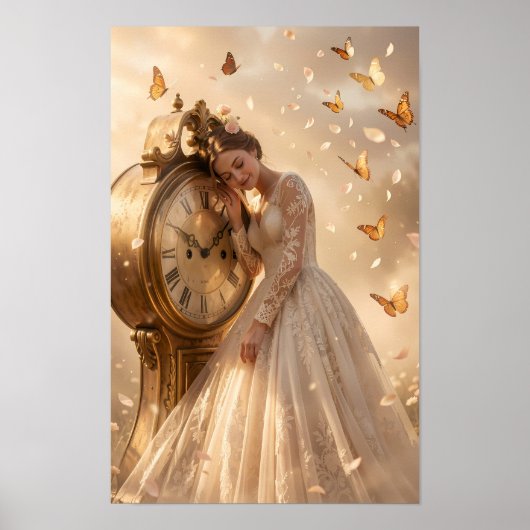 Vlinders en Tijd in Gouden Genade Poster (Voorkant)