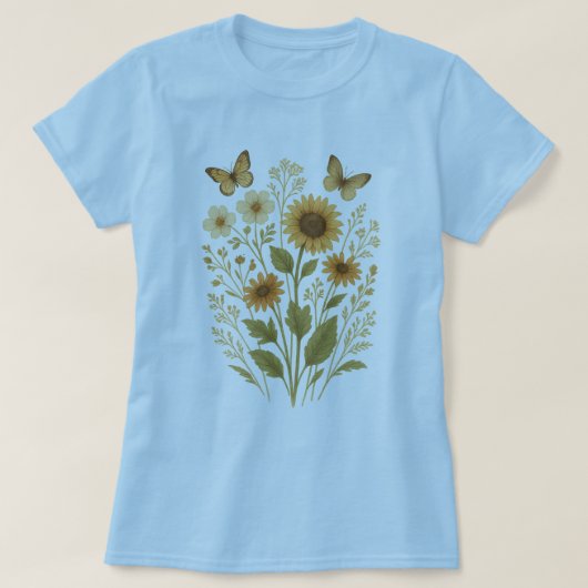 Vlinders en Tuin Vrouwen T-shirt (Design voorkant)