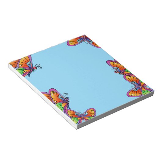 Vlinders en vlinders notitieblok (Schuin)