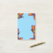 Vlinders en vlinders post-it® notes (Op bureau)