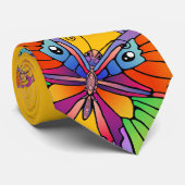 Vlinders en vlinders stropdas (Opgerold)