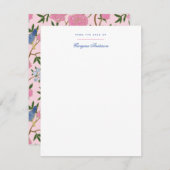 Vlinders en vogels Bloemen Persoonlijk briefpapier Notitiekaartje (Voorkant / Achterkant)