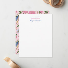 Vlinders en vogels Bloemen Persoonlijk briefpapier Notitiekaartje