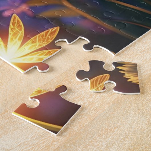 Vlinders en vuurvliegjes legpuzzel (Zijkant)