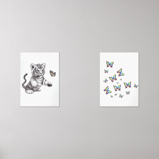 Vlinders en welpen muurkunst sets (Voorkant)