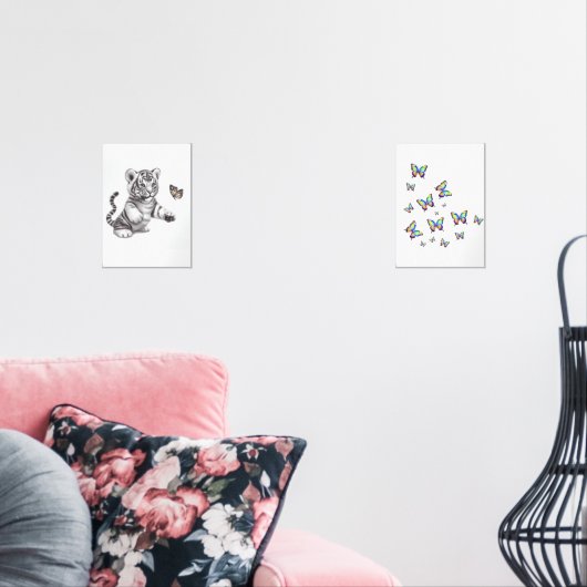 Vlinders en welpen muurkunst sets (Woonkamer)