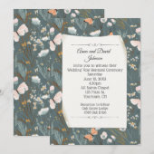 Vlinders en Wildbloemen Ontwerp voor Gelofte Verni Kaart (Voorkant / Achterkant)