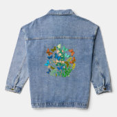 Vlinders en wilde bloemen Botanisch Denim Jacket (Achterkant)