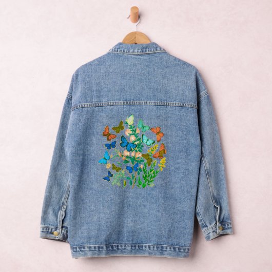 Vlinders en wilde bloemen  Botanisch Denim Jacket (Hangar)