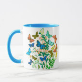 Vlinders en wilde bloemen Botanisch Mok (Links)