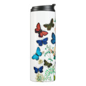 Vlinders en wilde bloemen Botanisch Thermosbeker (Gedraaid links)