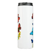 Vlinders en wilde bloemen Botanisch Thermosbeker (Achterkant)