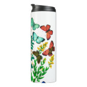 Vlinders en wilde bloemen Botanisch Thermosbeker (Geroteerd rechts)