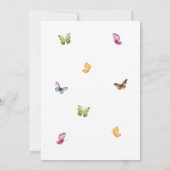 Vlinders en wilde bloemen Elegante 75e verjaardag Kaart (Achterkant)