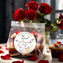 Vlinders en wilde bloemen Elegante 75e verjaardag