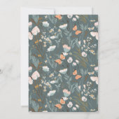 Vlinders en Wilde Bloemen Ontwerp voor Hernieuwing Kaart (Achterkant)