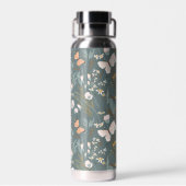 Vlinders en wilde bloemen op salie waterfles (Achterkant)