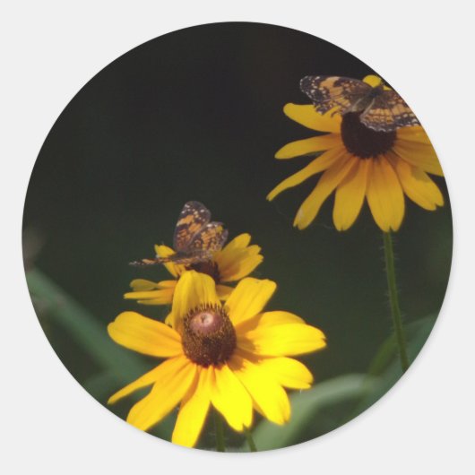 Vlinders en wilde bloemen Stickers (Voorkant)