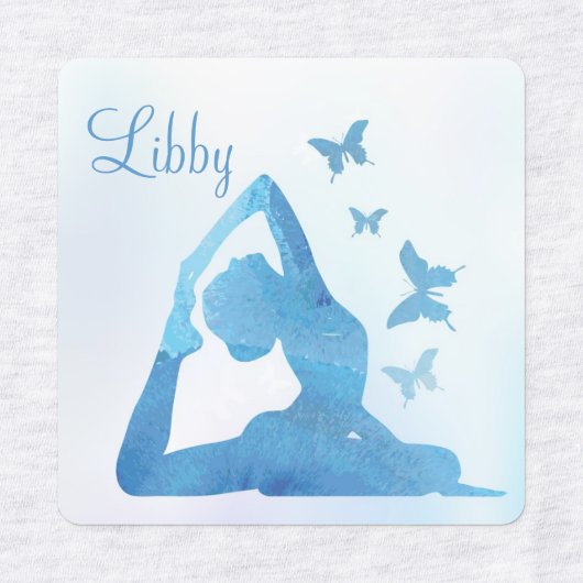 Vlinders en Yoga Labels (Design 2)