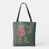 Vlinders En Zoete Erwt Bloem Tote Bag (Achterkant)